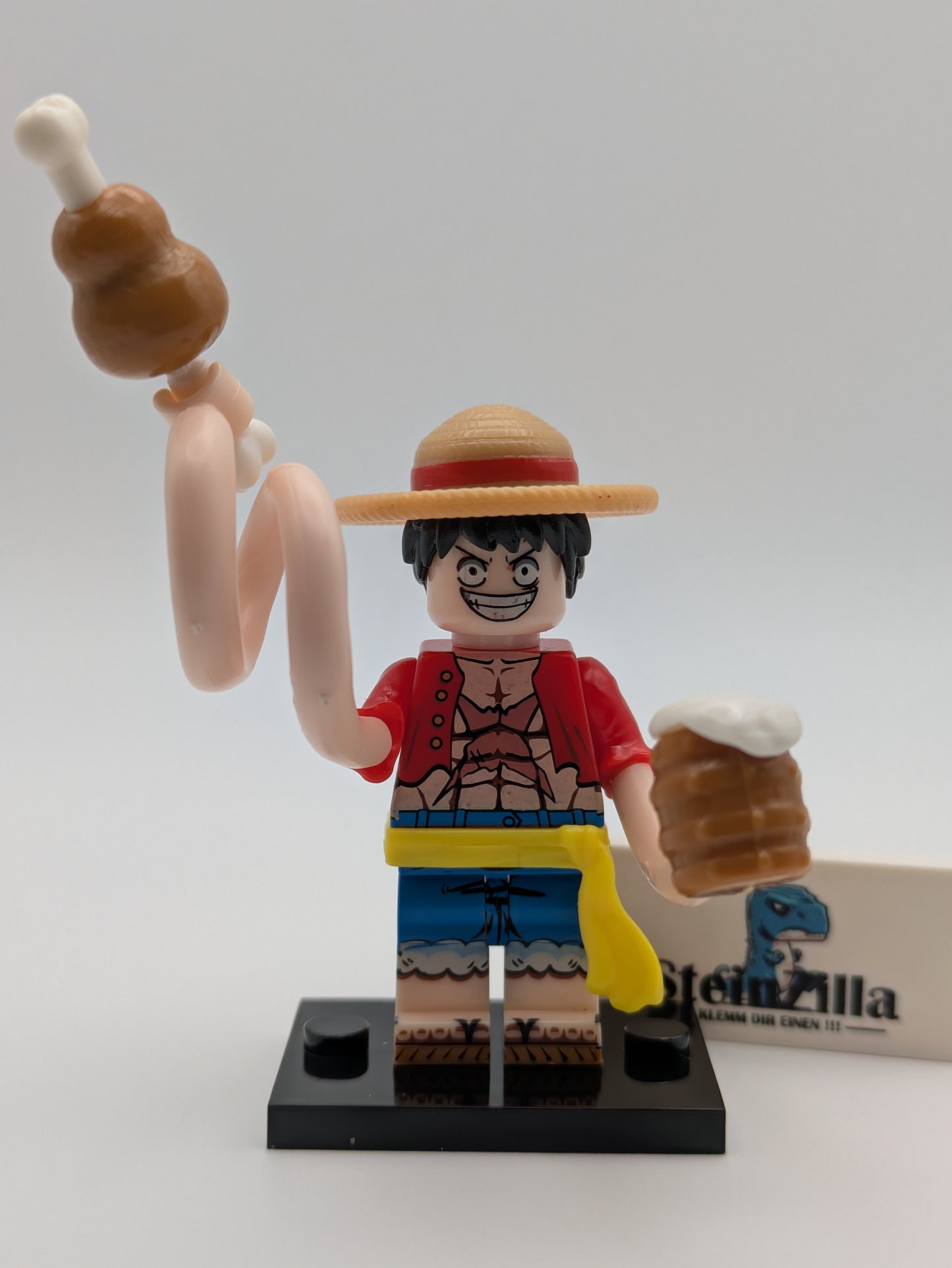 One Piece / Monkey D. Luffy - Klemmbaustein Custom Minifigur