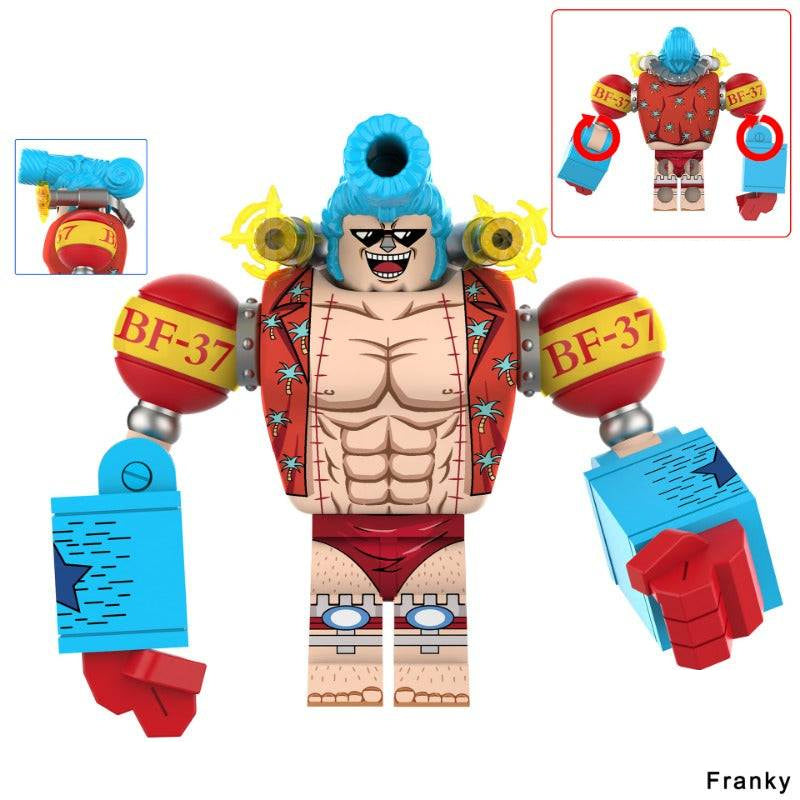 Franky One Piece - Klemmbaustein Custom Minifigur MOC