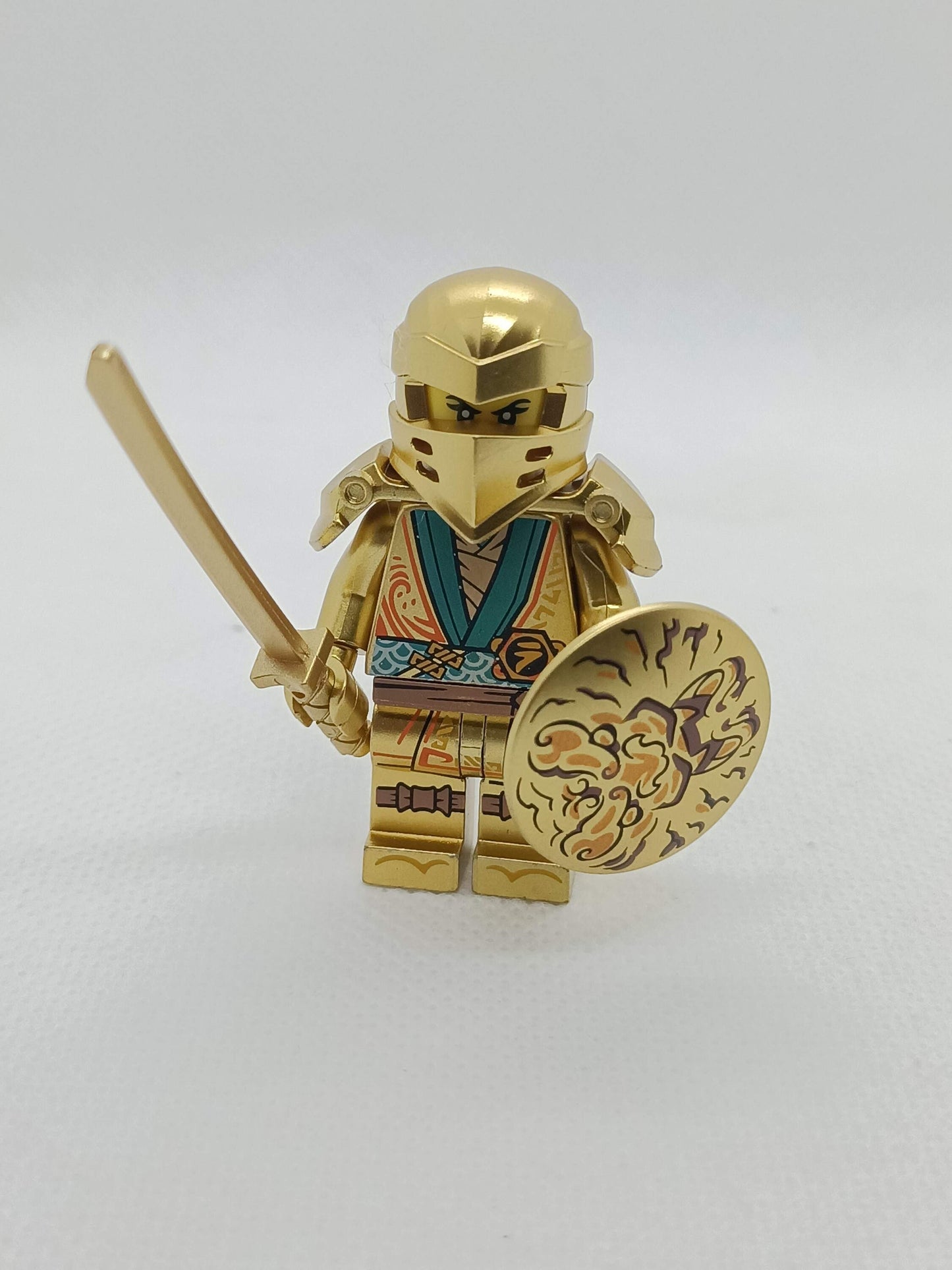 goldener Ninja Klemmbaustein Custom Minifigur MOC