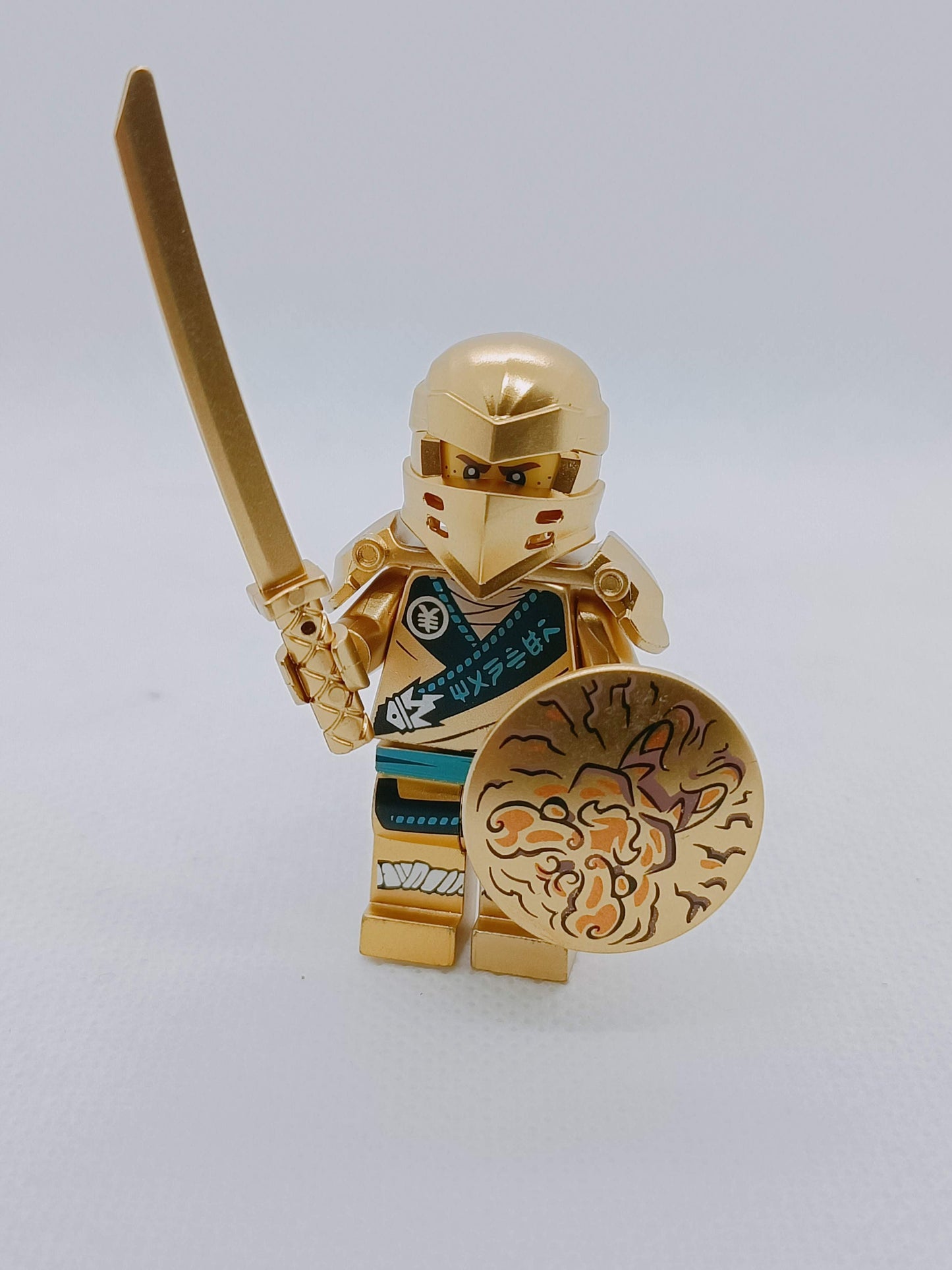 goldener Ninja Klemmbaustein Custom Minifigur MOC