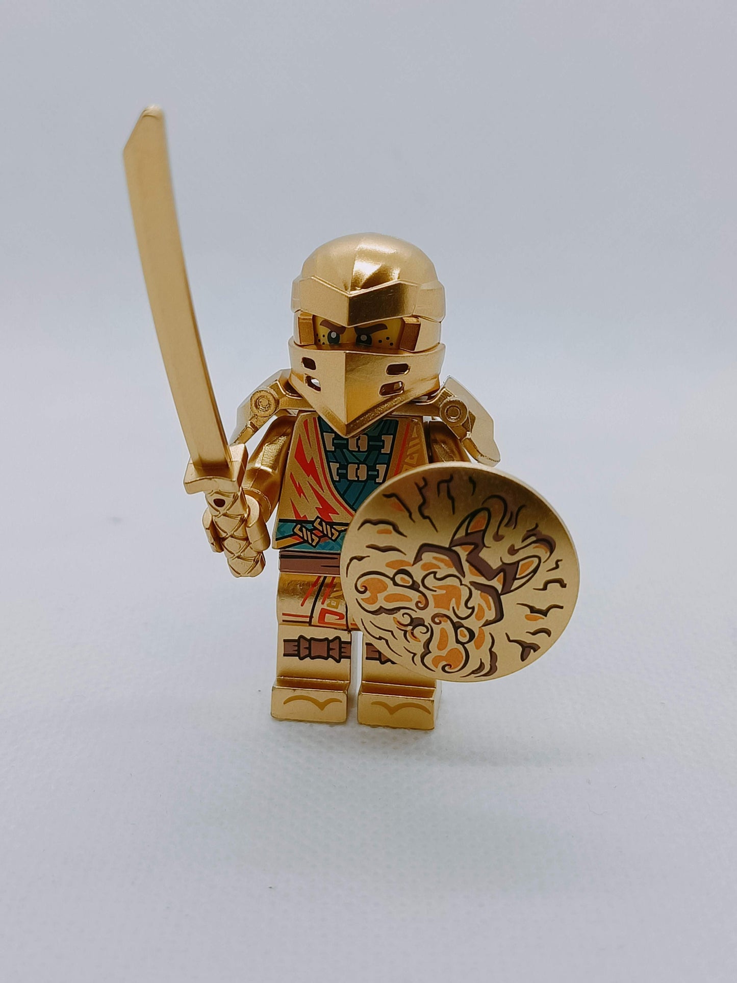 goldener Ninja Klemmbaustein Custom Minifigur MOC