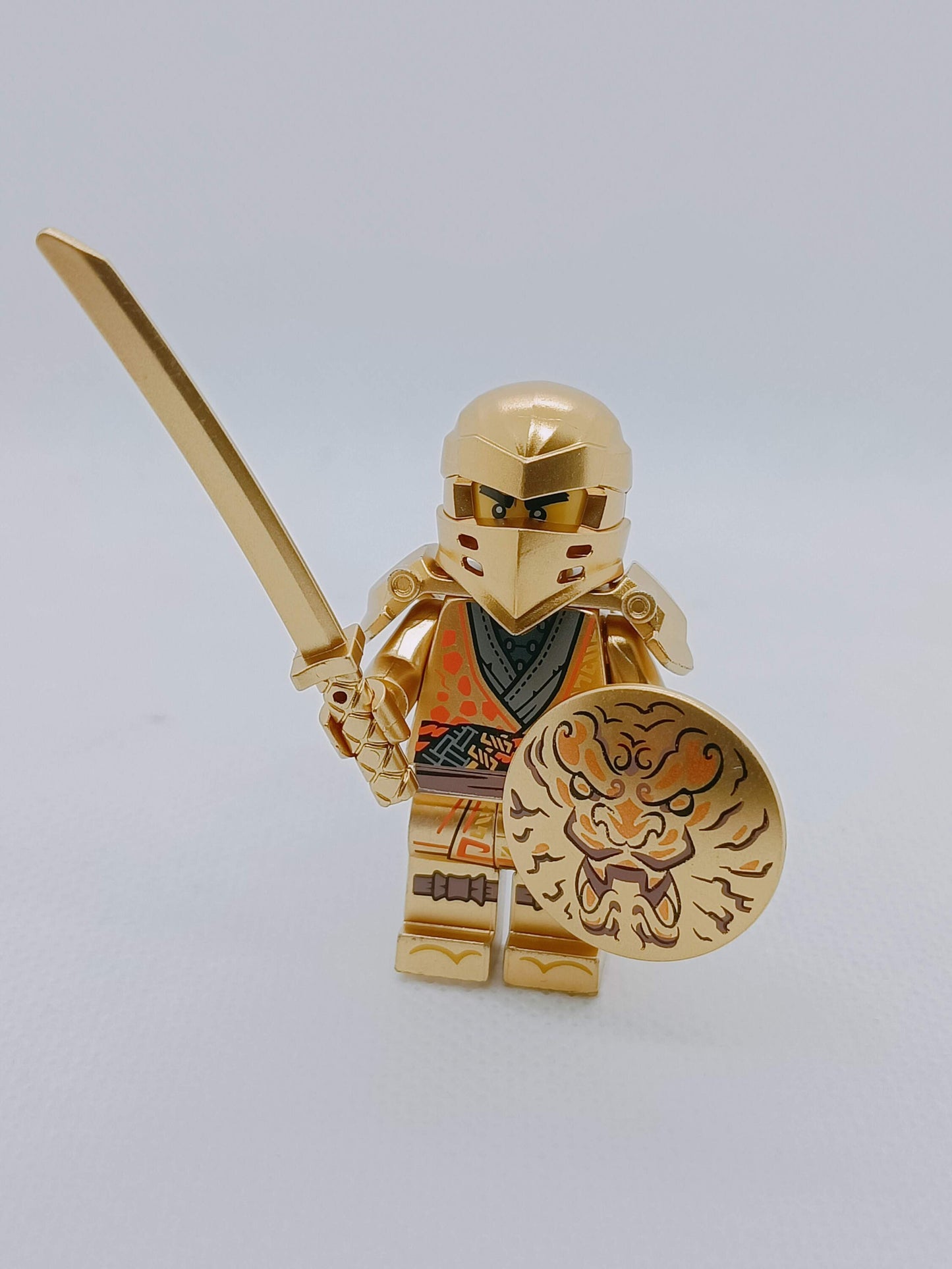 goldener Ninja Klemmbaustein Custom Minifigur MOC