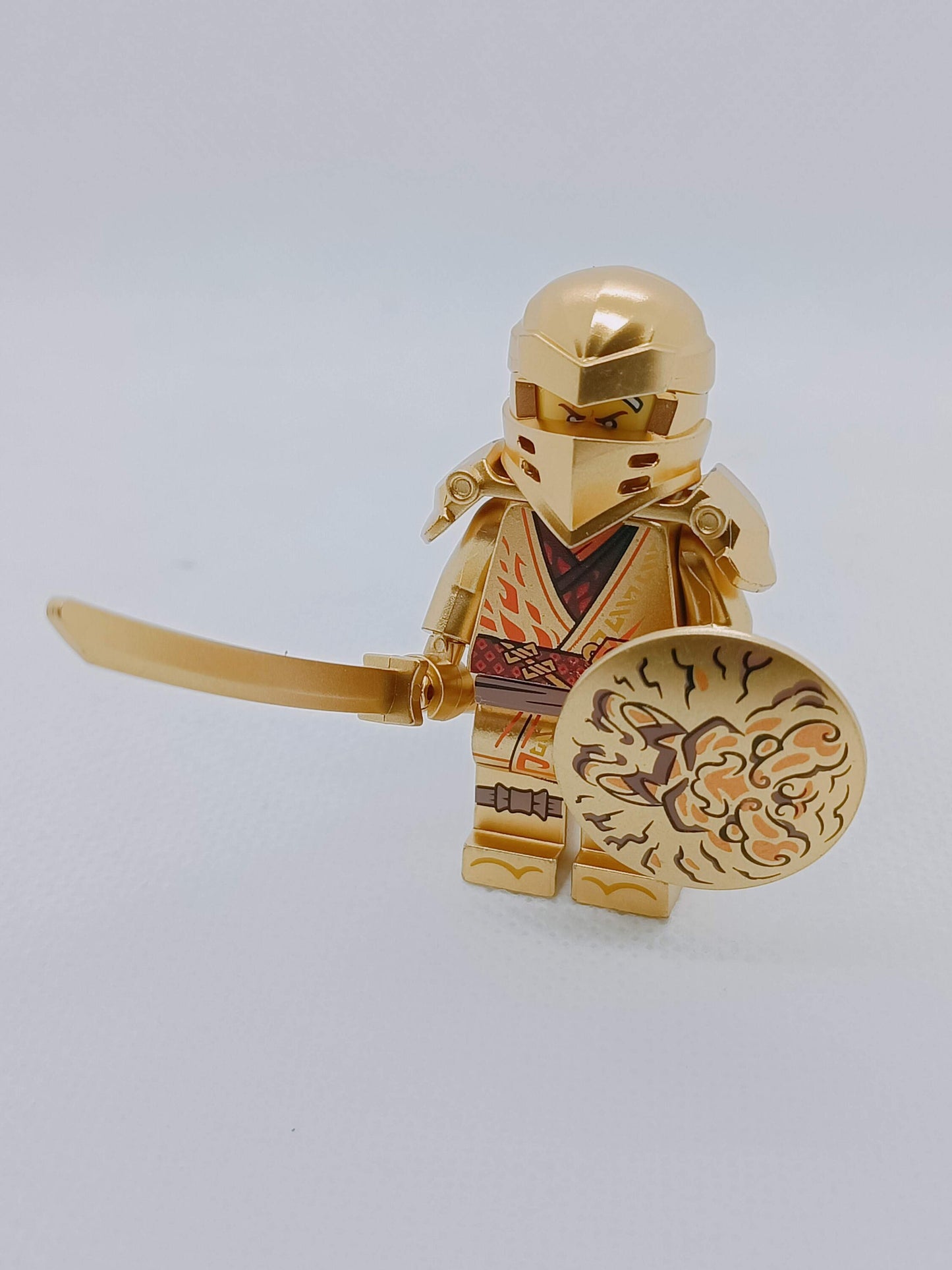 goldener Ninja Klemmbaustein Custom Minifigur MOC