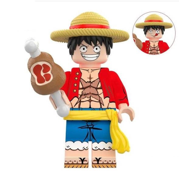 Luffy / Ruffy One Piece - Klemmbaustein Custom Minifigur MOC