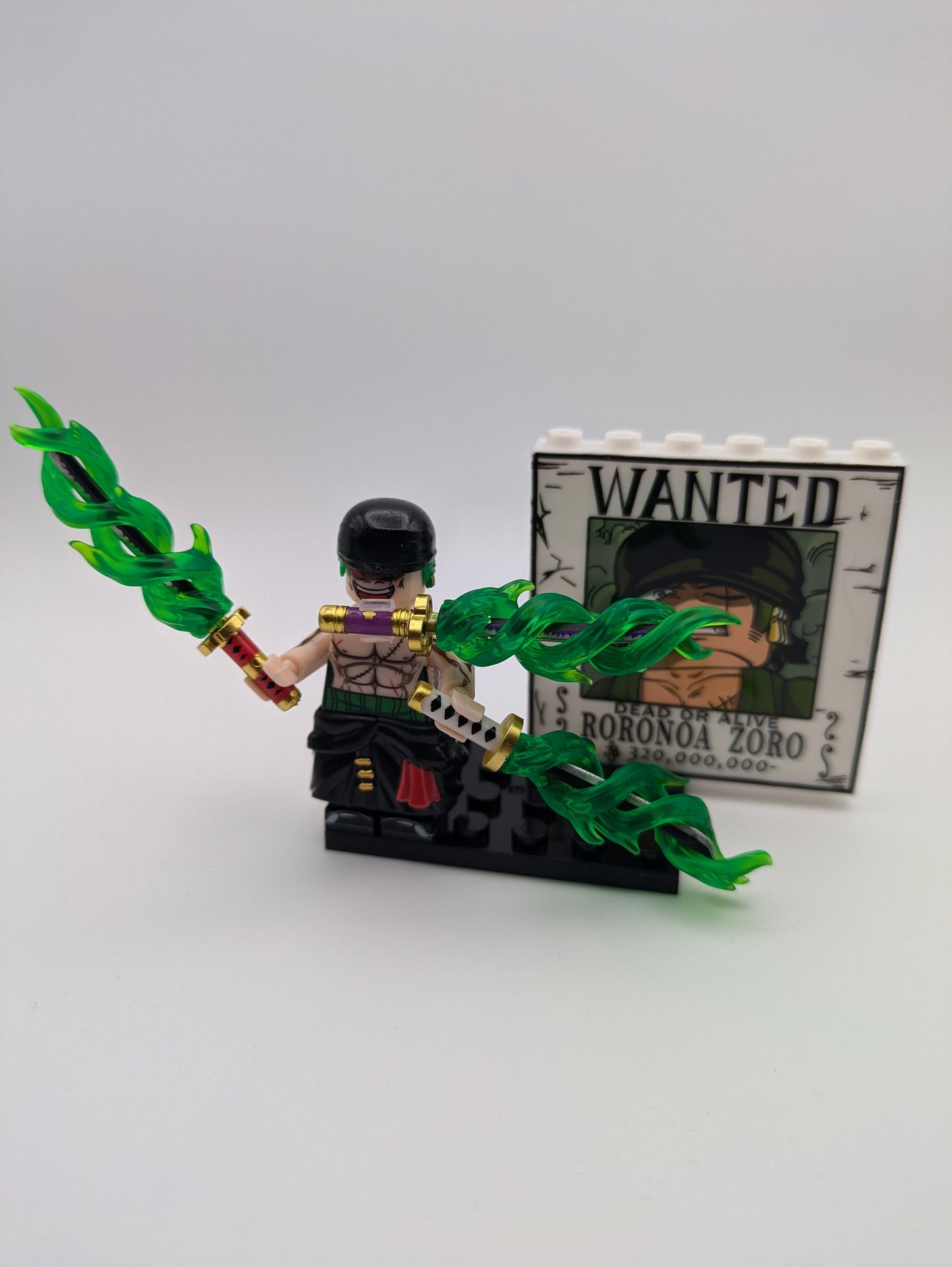 One Piece / Roronoa Zoro - Klemmbaustein Custom Minifigur MOC