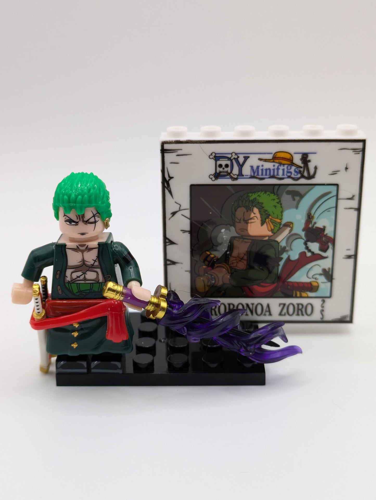 One Piece / Roronoa Zoro - Klemmbaustein Custom Minifigur MOC