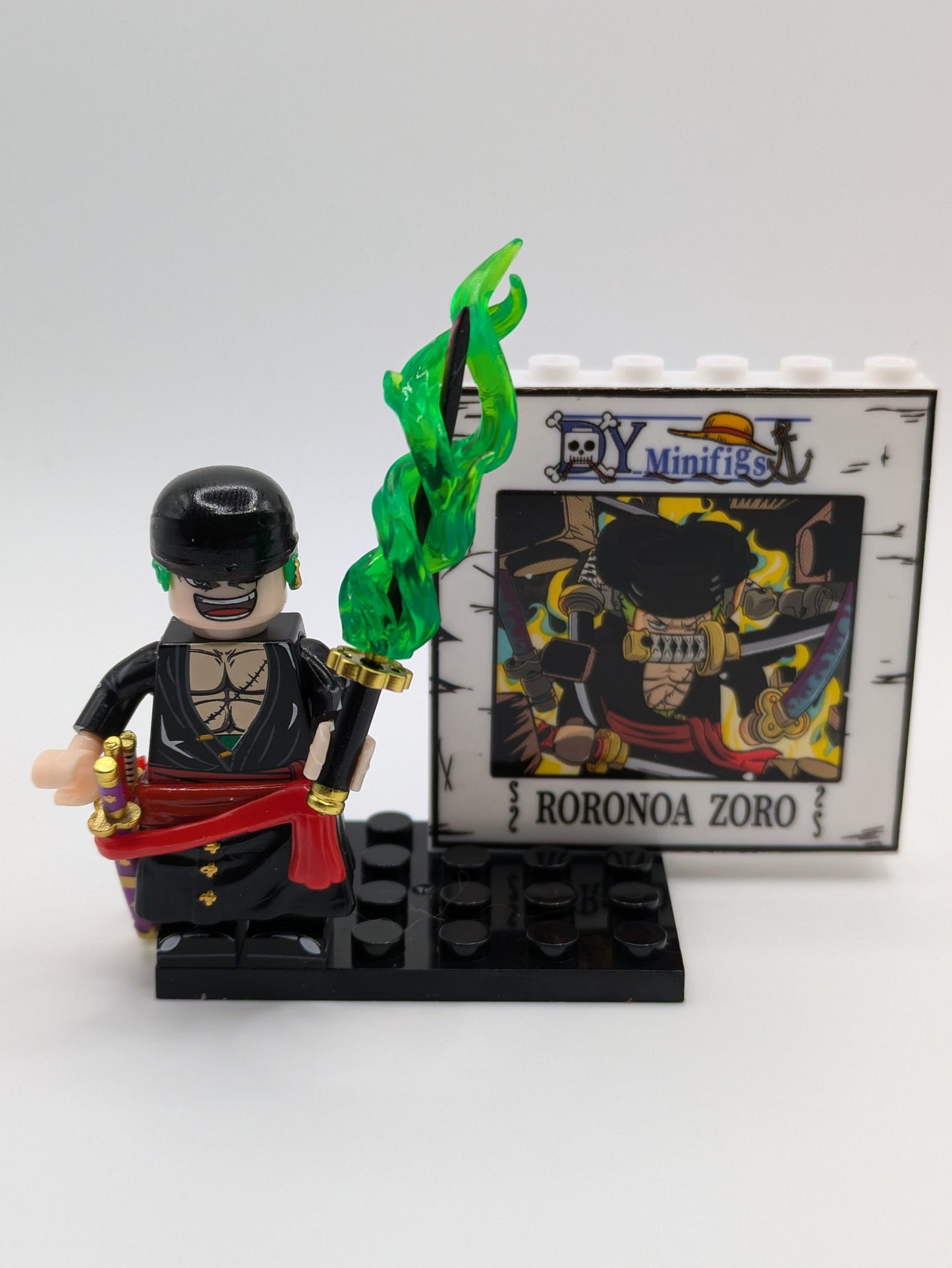 One Piece / Roronoa Zoro - Klemmbaustein Custom Minifigur MOC