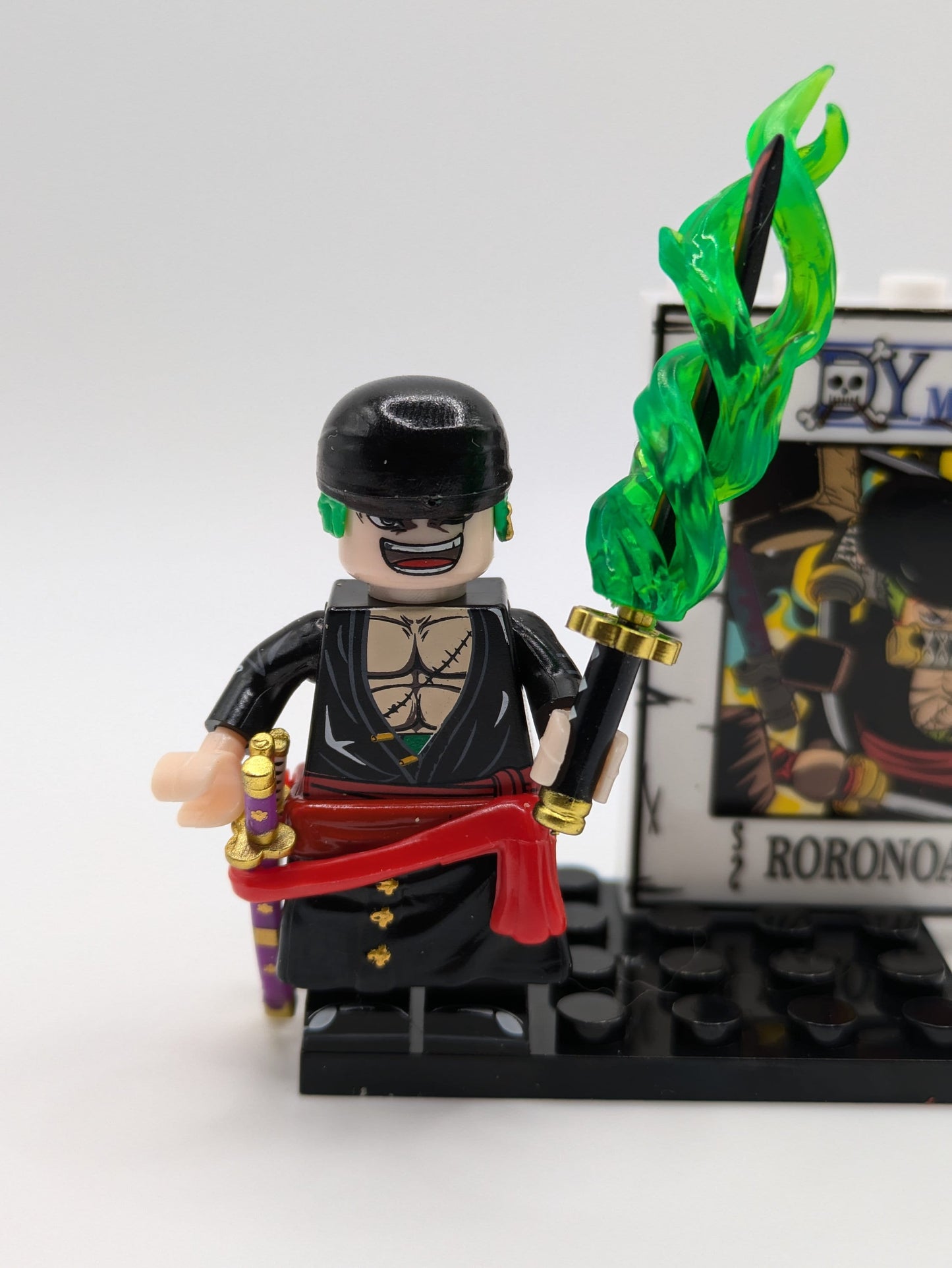 One Piece / Roronoa Zoro - Klemmbaustein Custom Minifigur MOC