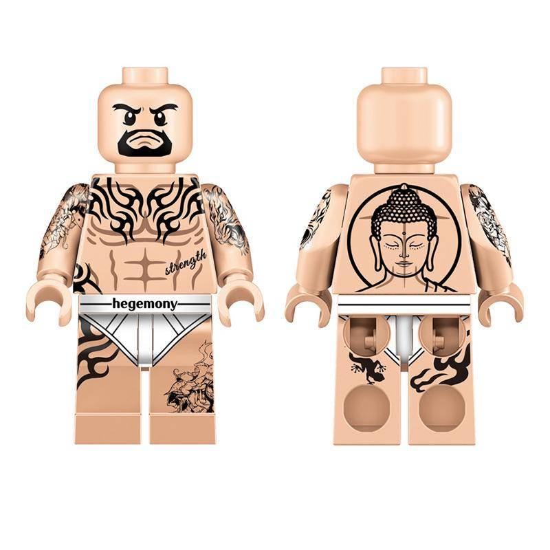 Tattooed Man Klemmbaustein Custom Minifigur MOC