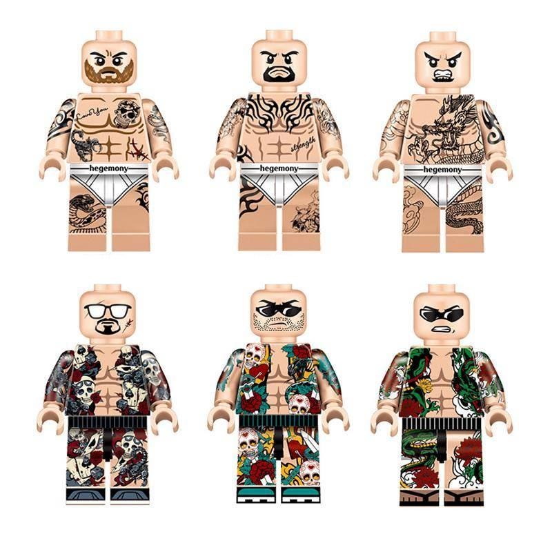 Tattooed Man Klemmbaustein Custom Minifigur MOC
