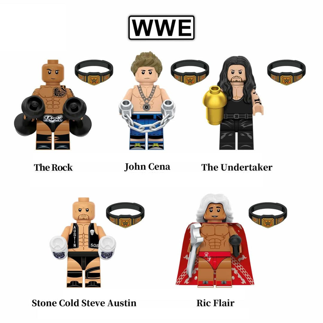 Wrestling Charakter - Klemmbaustein Custom Minifigur MOC