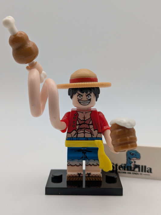One Piece / Monkey D. Luffy - Klemmbaustein Custom Minifigur