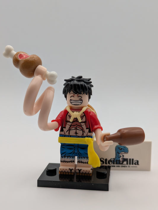 One Piece / Monkey D. Luffy - Klemmbaustein Custom Minifigur