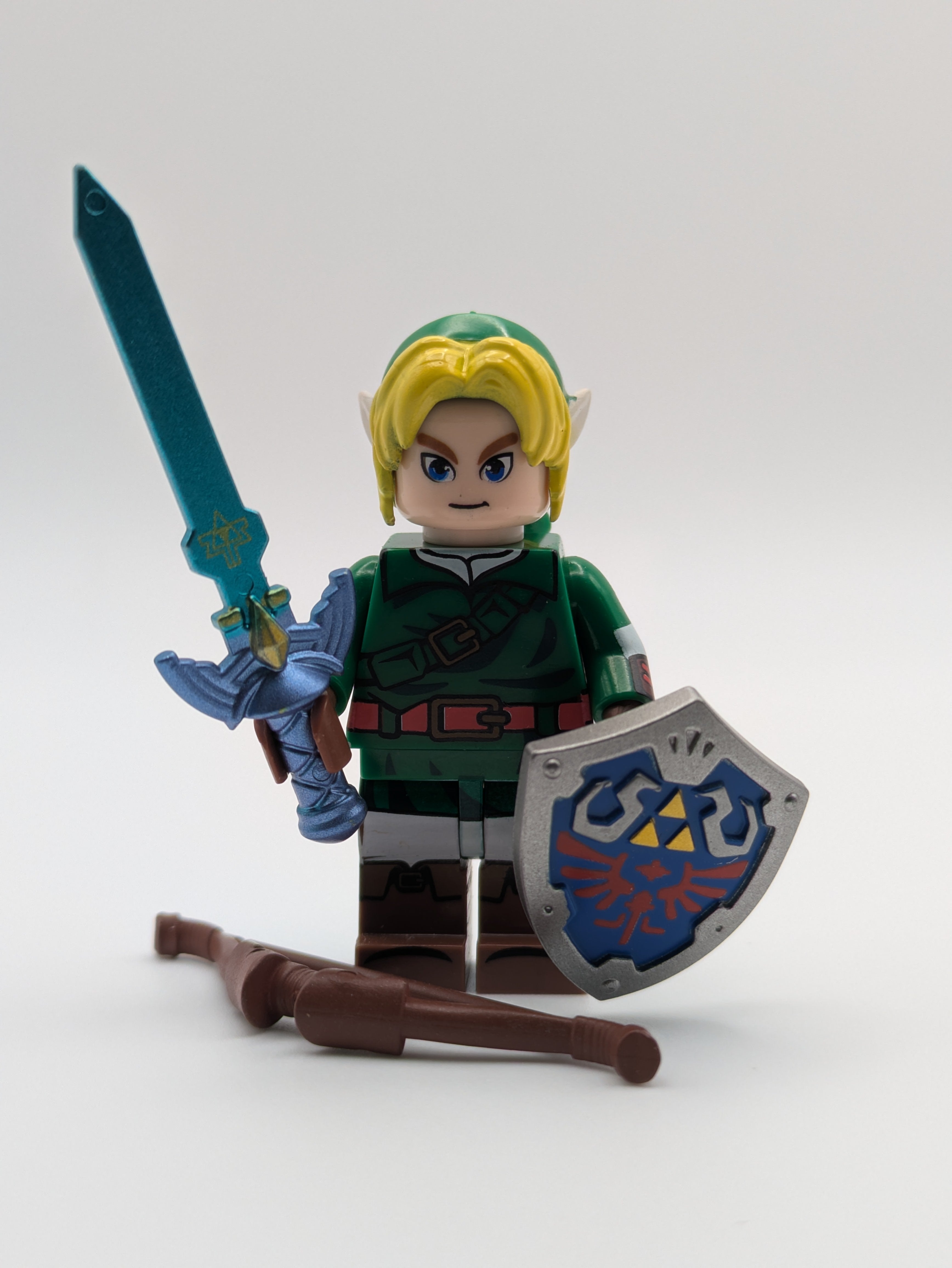 Zelda Link Charakter - Klemmbaustein Custom Minifigur MOC