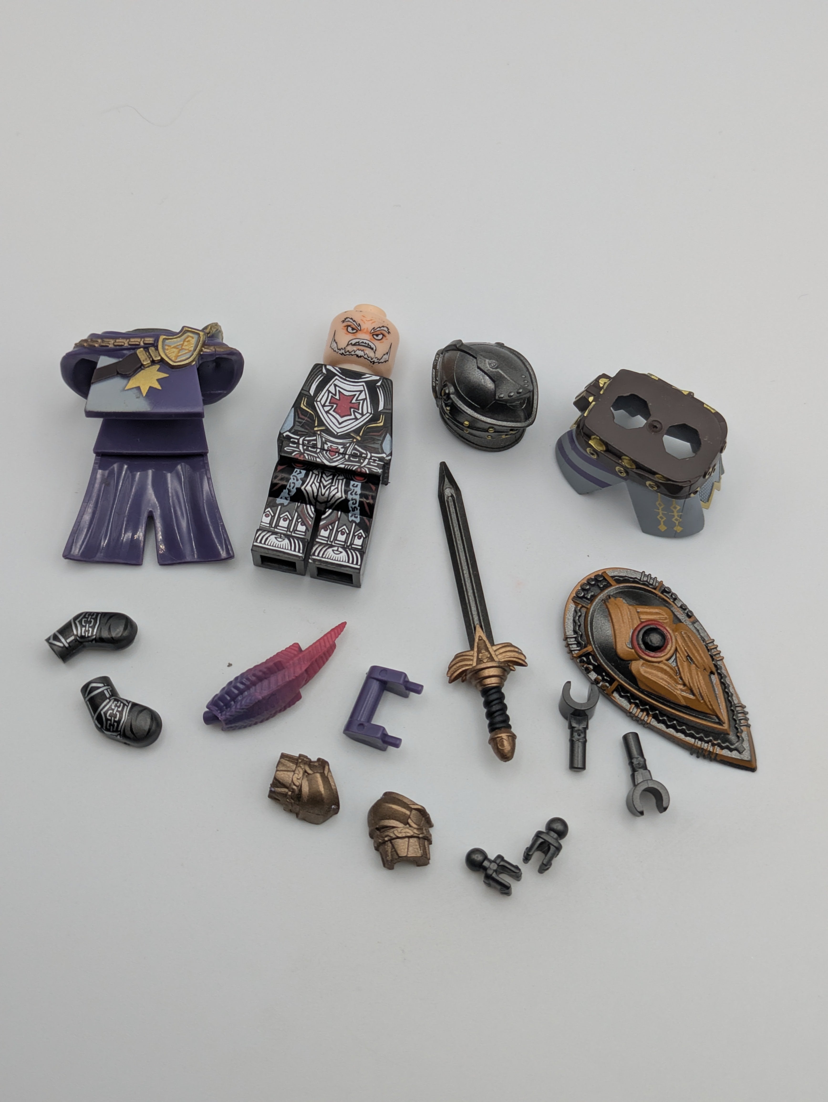 Sir Galahad / Soldat / Klemmbaustein Custom Minifigur MOC