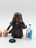Cpt. Jack Sparrow / Fluch der Karibik - Klemmbaustein Custom Minifigur MOC
