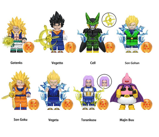 Dragonball Charakter -  Klemmbaustein Custom Minifigur MOC