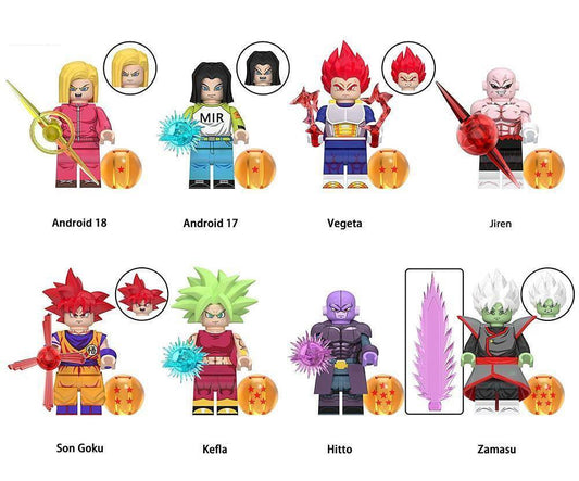 Dragonball Charakter -  Klemmbaustein Custom Minifigur MOC