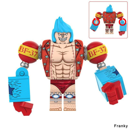 Franky One Piece - Klemmbaustein Custom Minifigur MOC