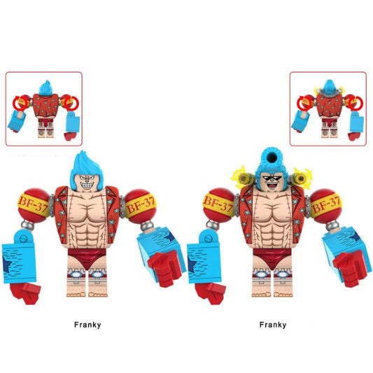 Franky One Piece - Klemmbaustein Custom Minifigur MOC