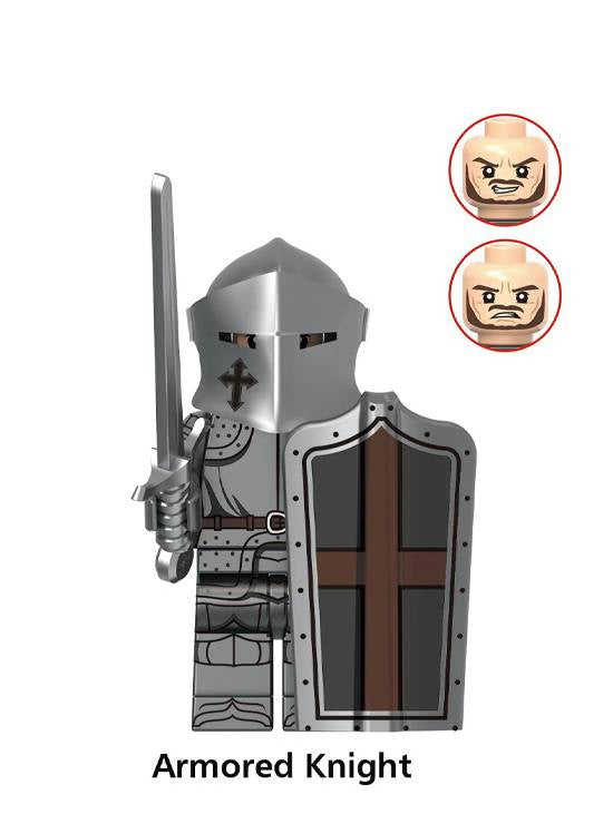 Soldaten Krieger / Mittelalter - Klemmbaustein Custom Minifigur MOC
