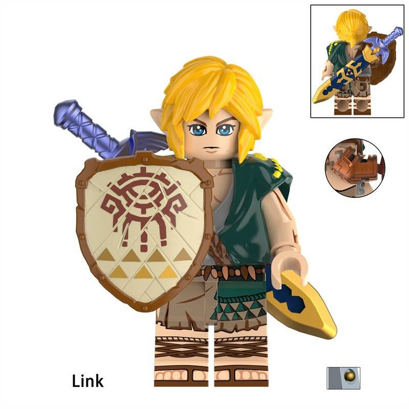 Zelda Link Charakter - Klemmbaustein Custom Minifigur MOC