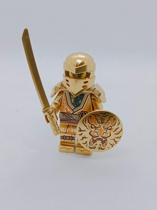 goldener Ninja Klemmbaustein Custom Minifigur MOC
