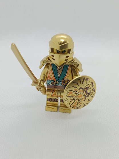 goldener Ninja Klemmbaustein Custom Minifigur MOC