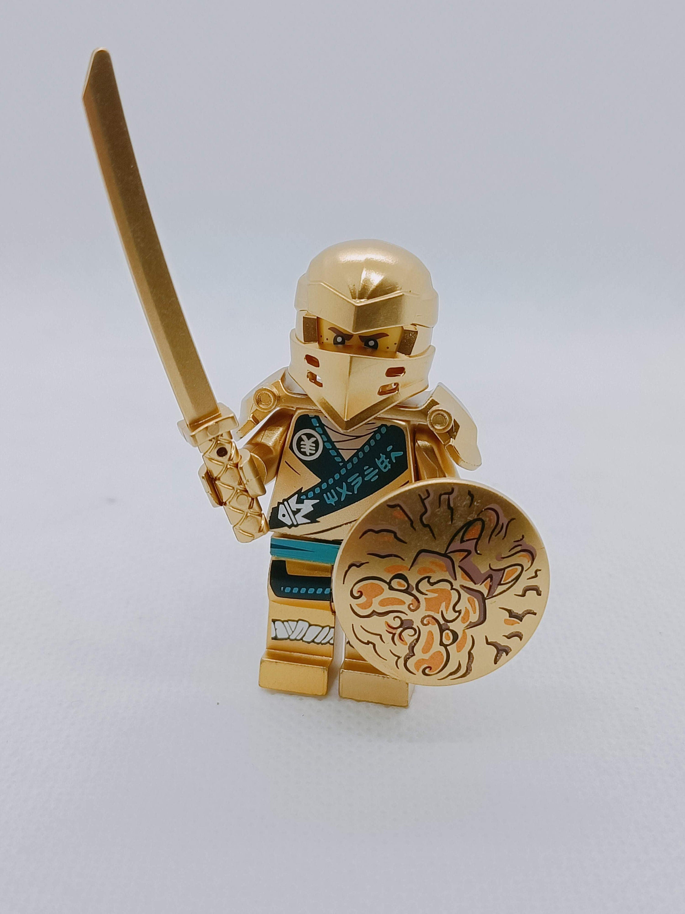 goldener Ninja Klemmbaustein Custom Minifigur MOC