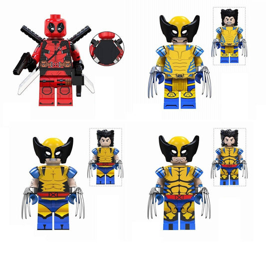 Deadpool / Wolverine - Klemmbaustein Custom Minifigur MOC