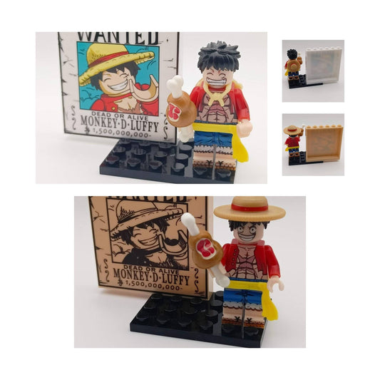 Luffy / Ruffy One Piece - Klemmbaustein Custom Minifigur MOC