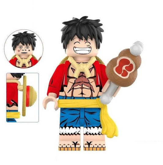 Luffy / Ruffy One Piece - Klemmbaustein Custom Minifigur MOC