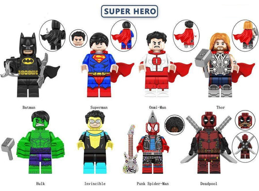 Super Helden Charakter - Klemmbaustein Custom Minifigur MOC