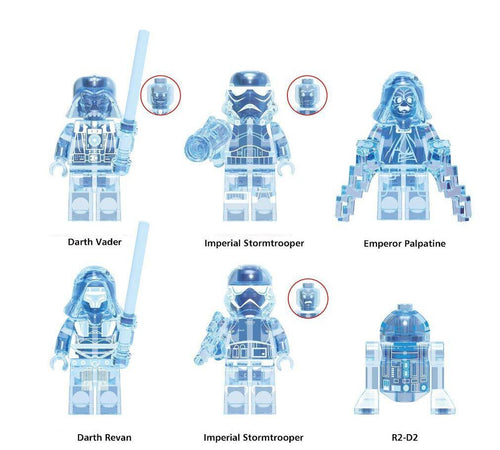 Charakter Star Wars Hologramm - Klemmbaustein Custom Minifigur MOC