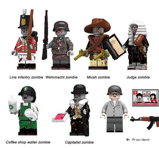Zombie / Untote - Klemmbaustein Custom Minifigur MOC