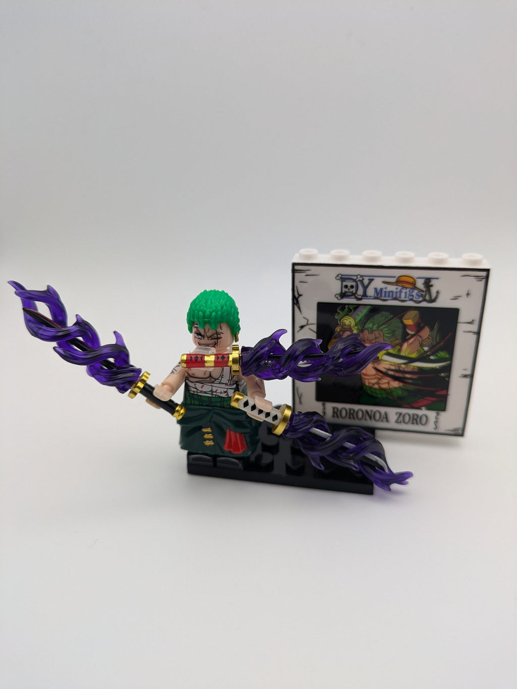 One Piece / Roronoa Zoro - Klemmbaustein Custom Minifigur MOC