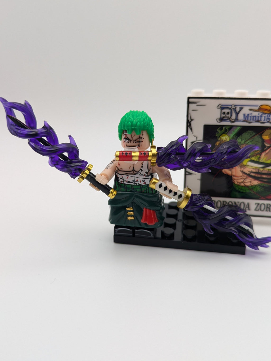 One Piece / Roronoa Zoro - Klemmbaustein Custom Minifigur MOC