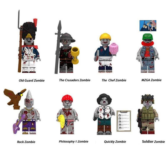Zombie / Untote - Klemmbaustein Custom Minifigur MOC