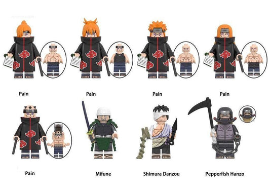 Naruto Charakter - Klemmbaustein Custom Minifigur MOC