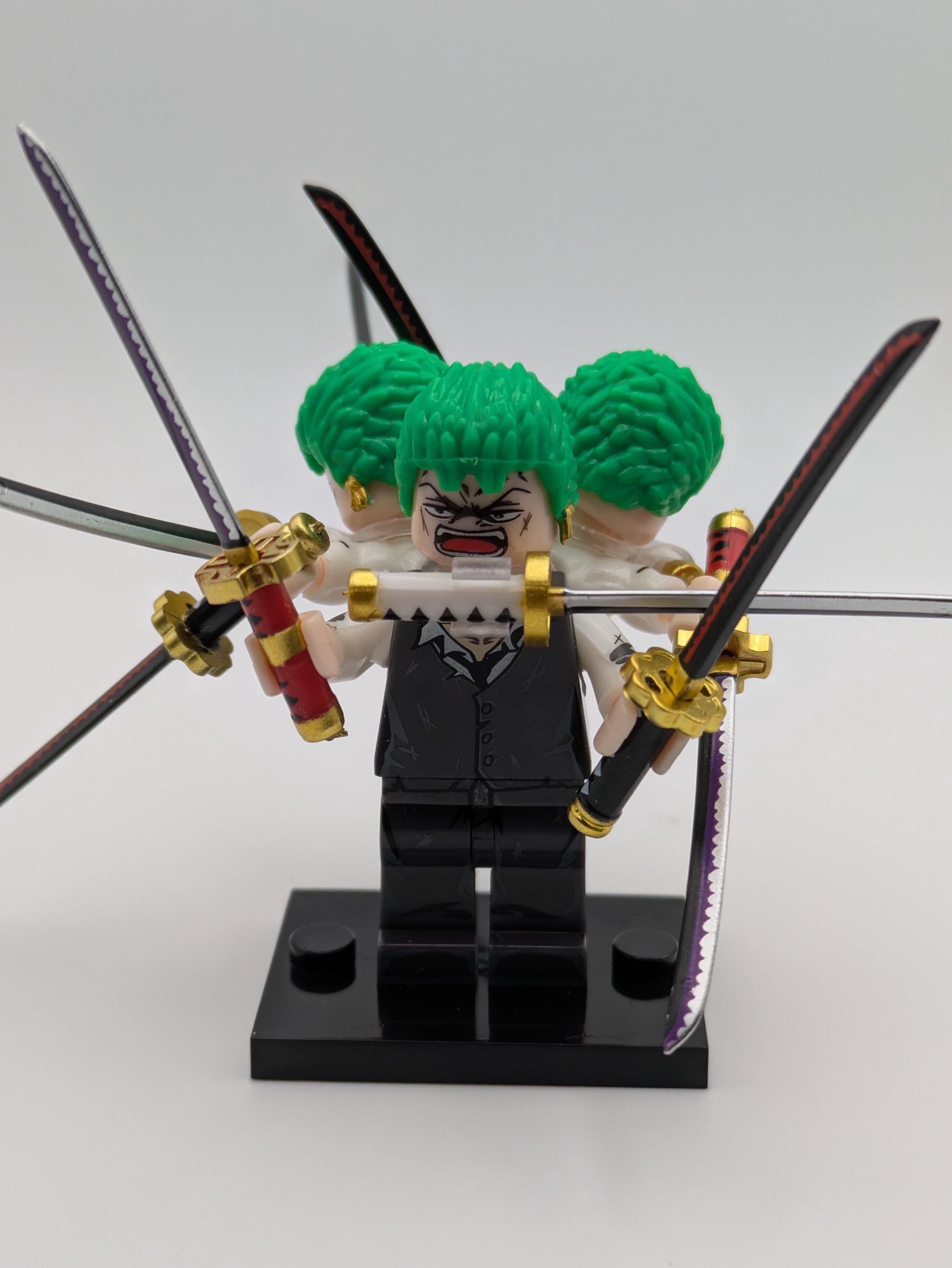 One Piece / Roronoa Zoro - Klemmbaustein Custom Minifigur MOC