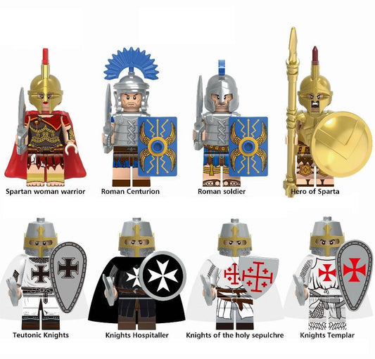 Soldaten Krieger Rom / Mittelalter - Klemmbaustein Custom Minifigur MOC