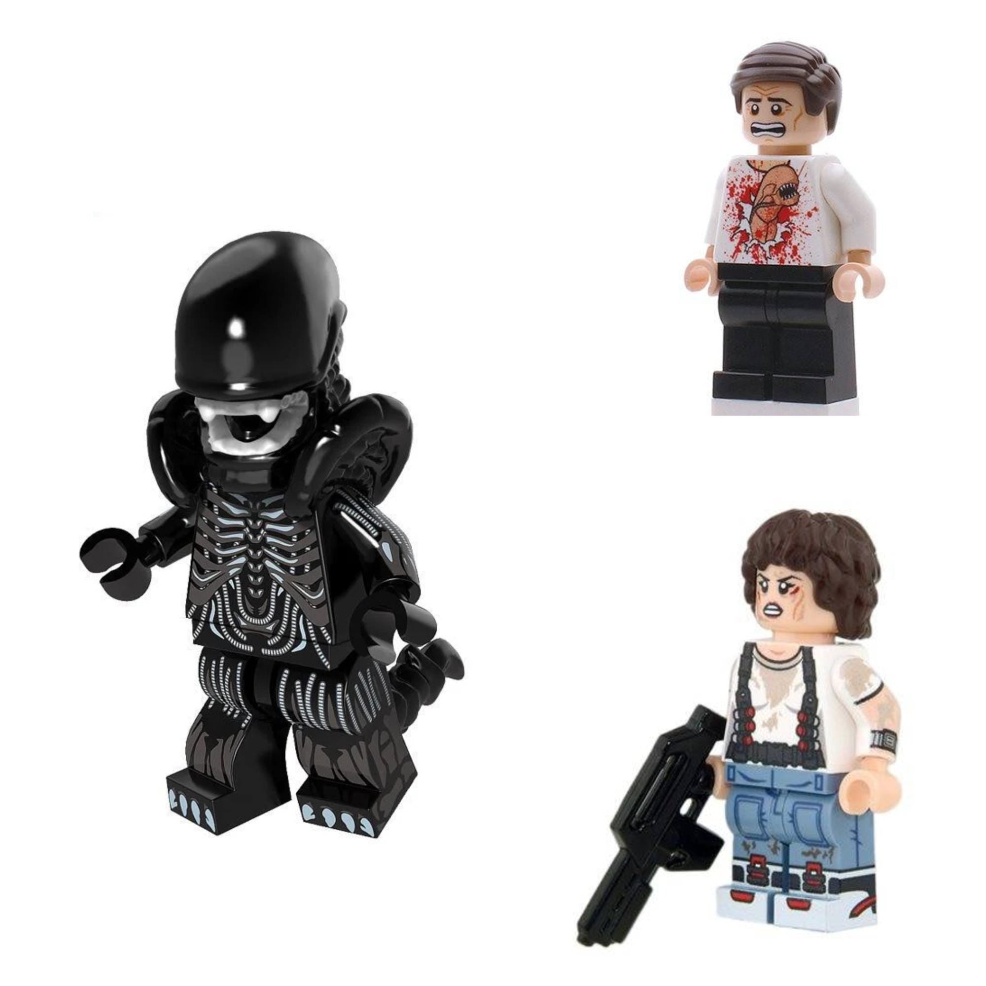 Alien Charakter - Klemmbaustein Custom Minifigur MOC