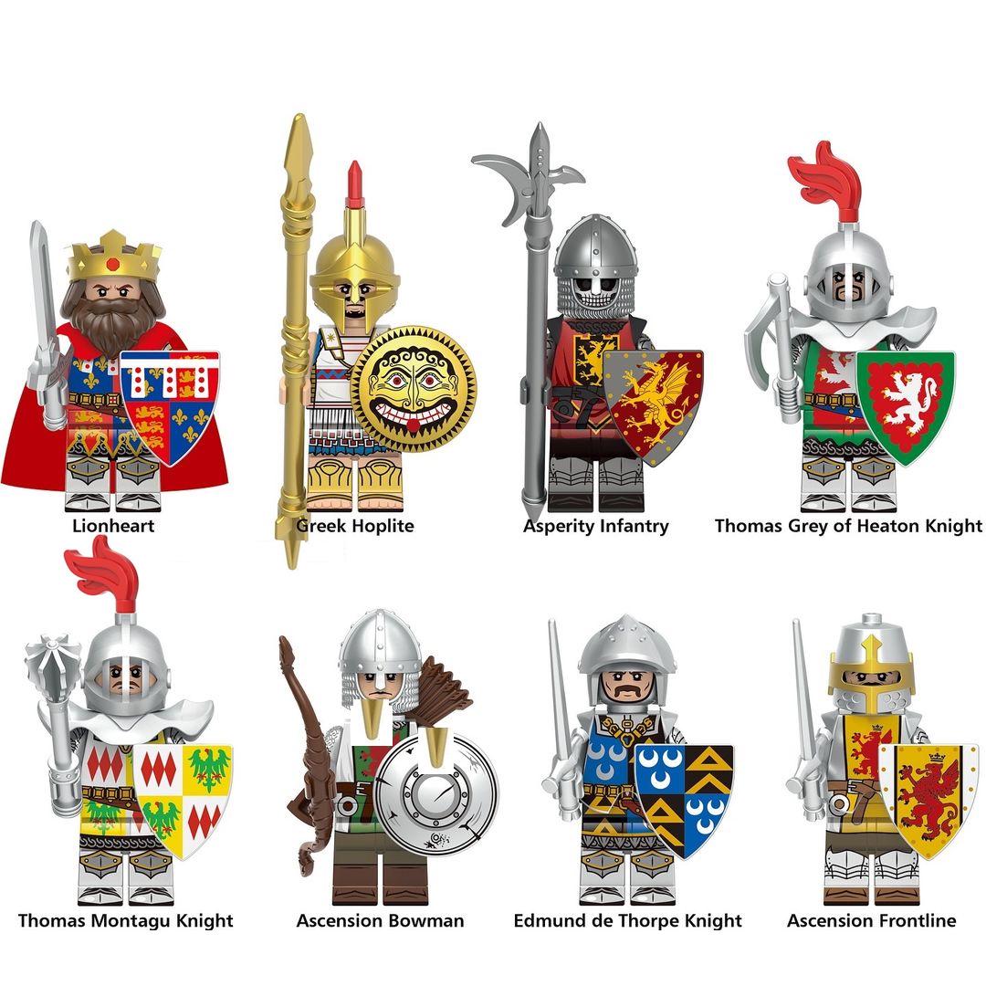 Mittelalter Soldaten - Klemmbaustein Custom Minifigur MOC
