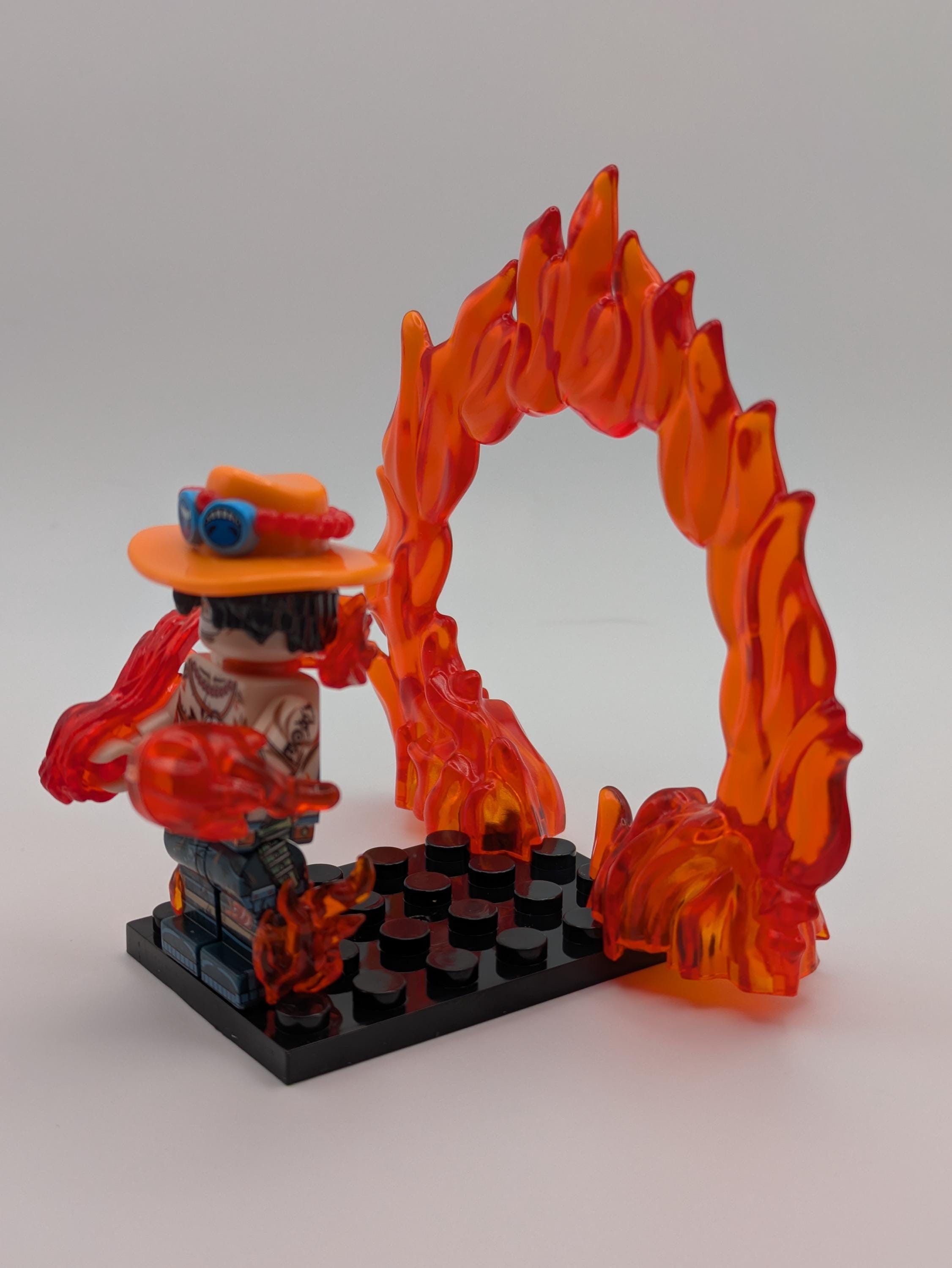 One Piece / Portgas D Ace - Klemmbaustein Custom Minifigur MOC