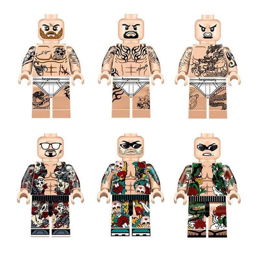 Tattooed Man Klemmbaustein Custom Minifigur MOC