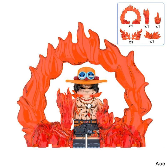 One Piece / Portgas D Ace - Klemmbaustein Custom Minifigur MOC