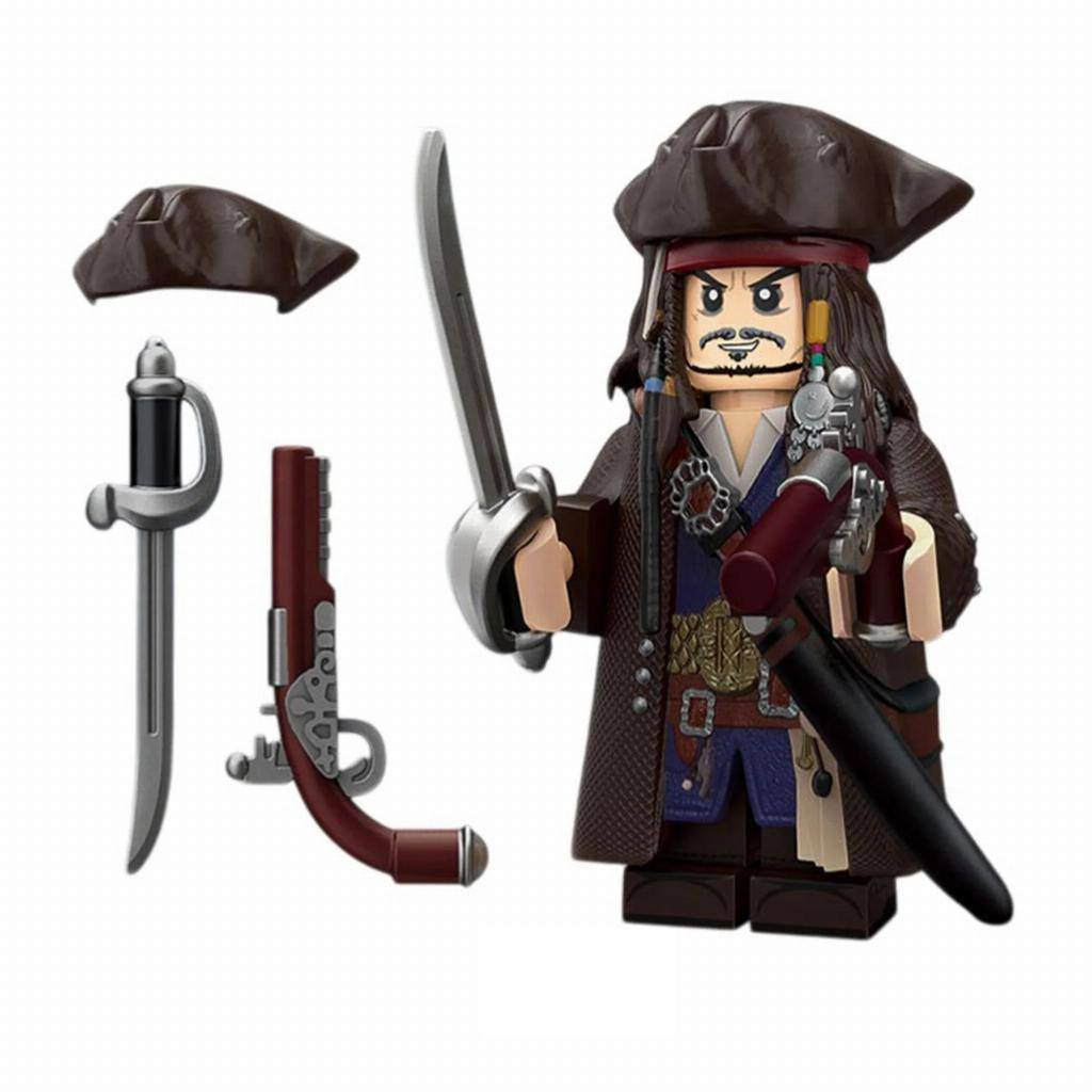 Cpt. Jack Sparrow / Fluch der Karibik - Klemmbaustein Custom Minifigur MOC