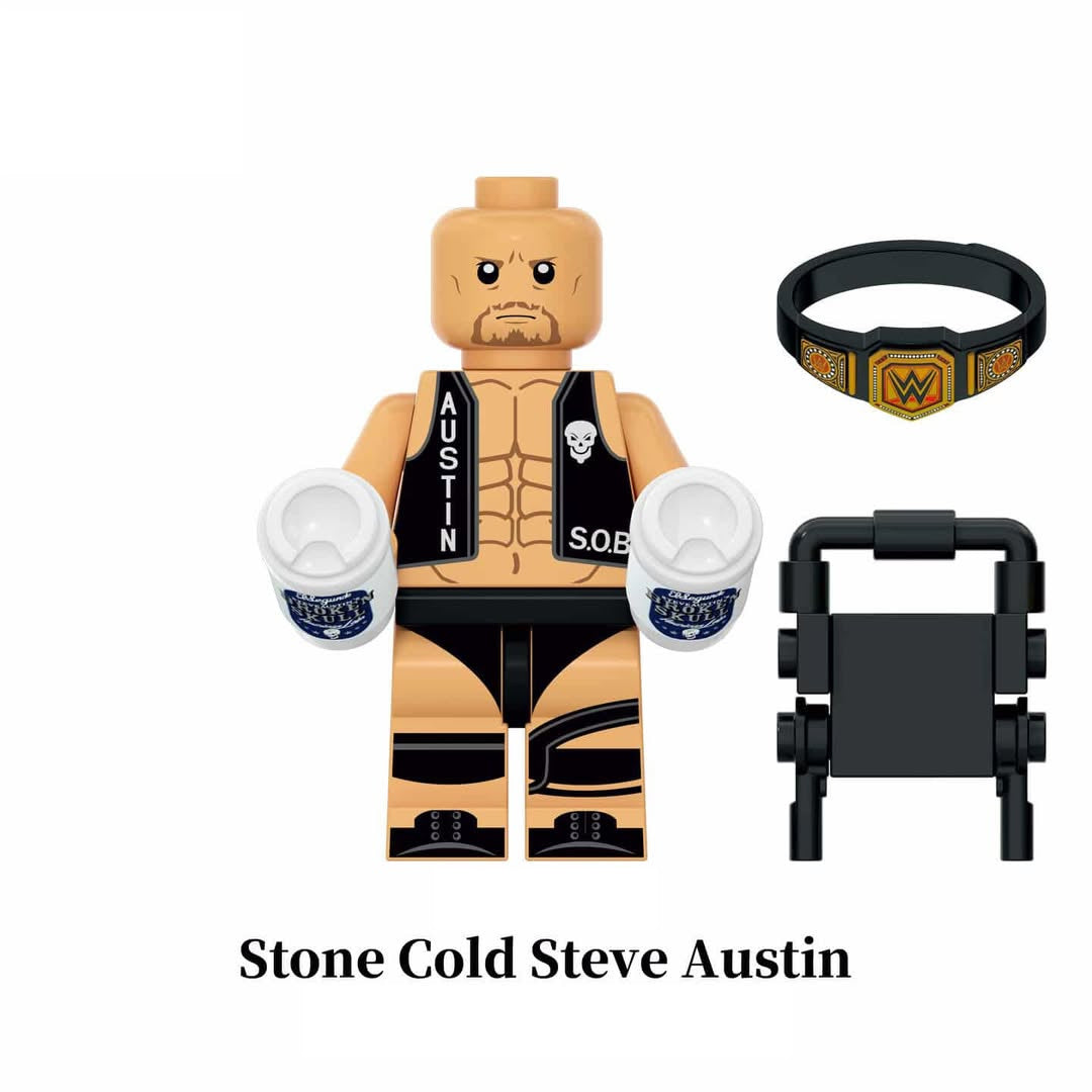 Wrestling Charakter - Klemmbaustein Custom Minifigur MOC